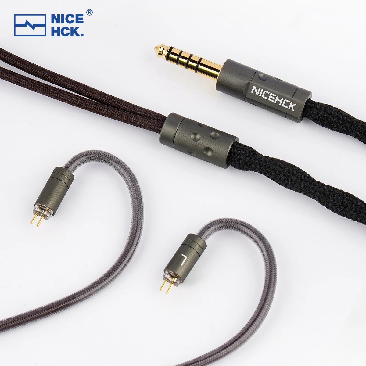 NICEHCK S77 HiFi IEM ケーブル ハイエンド 7N ナイロンスリーブ付き
