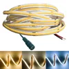 12V 24V COB LED Strip Ultra Thin 8MM Tape Light With DC Plug/ 2pin Wire Dimmable Linear Lighting High Density Lamp decoration 1