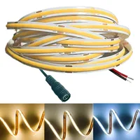 12V 24V COB LED Strip Ultra Thin 8MM Tape Light With DC Plug/ 2pin Wire Dimmable Linear Lighting High Density Lamp decoration 1