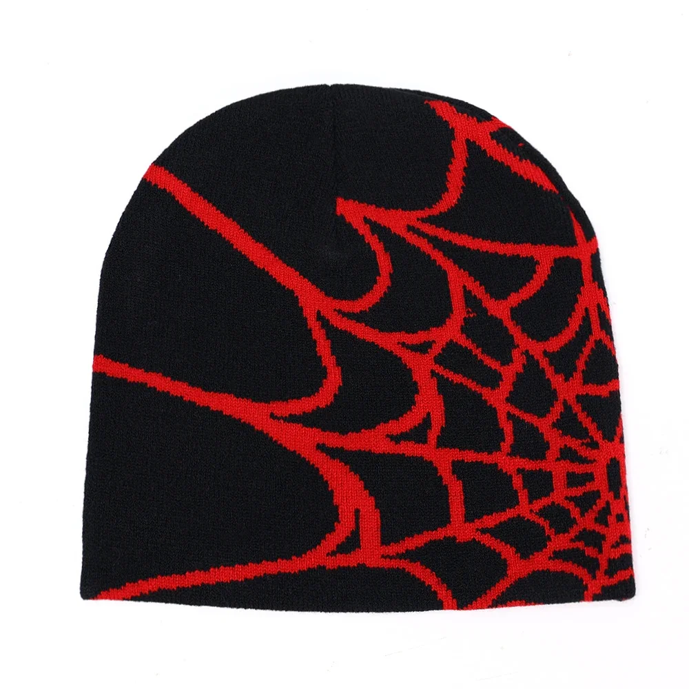 Mode Stricken Spinne Web Design Hut für Männer Frauen Pullover Haufen Y2k Goth Warme Beanie Hüte Neue Hip-hop Straße kappe_voghion.com