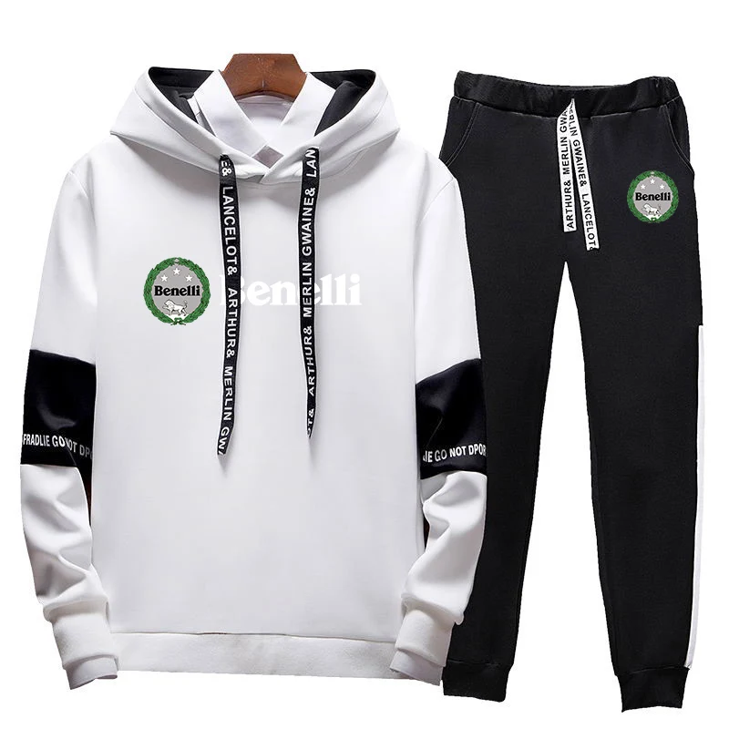 Benelli TRK 502X Printing Fashion 2023 New Man's Spring and Autumn Cotton Pullover Leisure Sweatshirts Sweatpant 2-Piece Set
