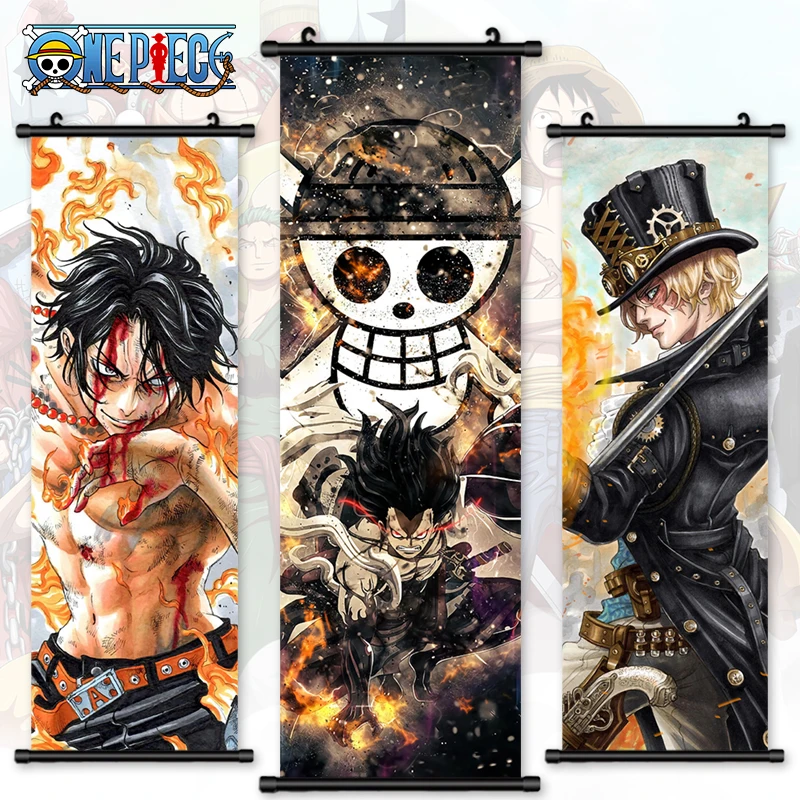 

Wall Artwork Anime Canvas Luffy One Piece Picture Nami Print Roronoa Zoro Poster Sanji Hanging Painting Scrolls Room Home Decor