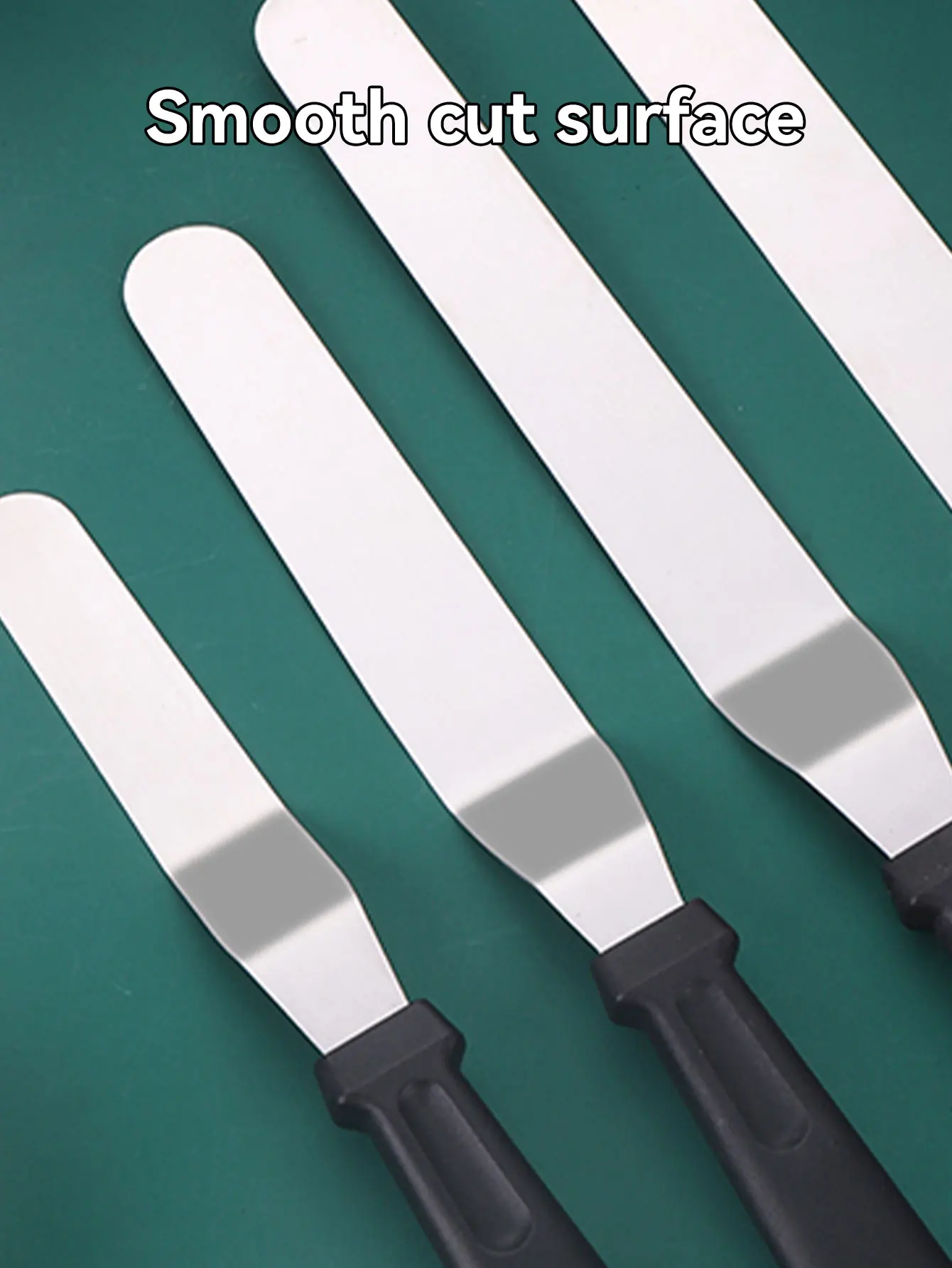 Cake Spatula Stainless Steel Cake Spatula Non-slip Plastic Handle Cream Butter Frosting Tool