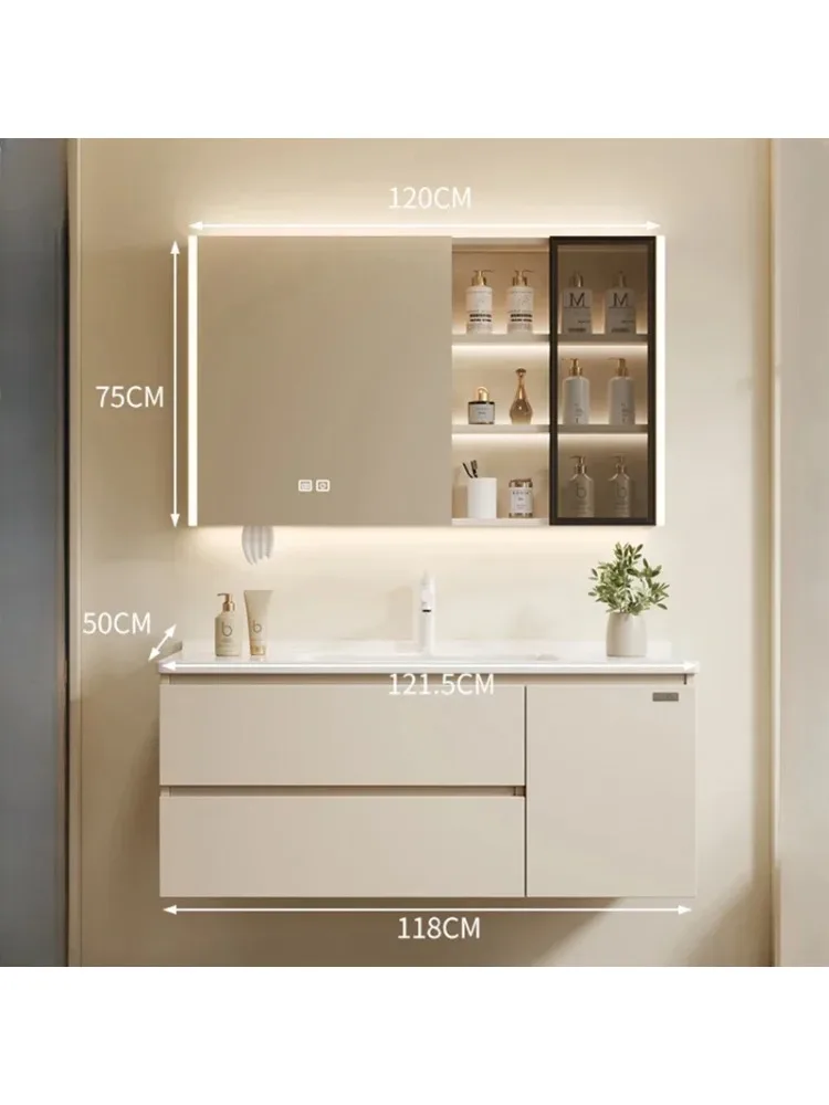 Style Bathroom Cabinets Wall-mounted Multifunction Smart Mirror Cabinets Simple Home Furniture Mueble Lavabo