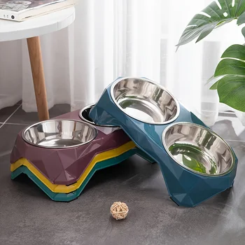 Stainless Double Pet Bowls 1
