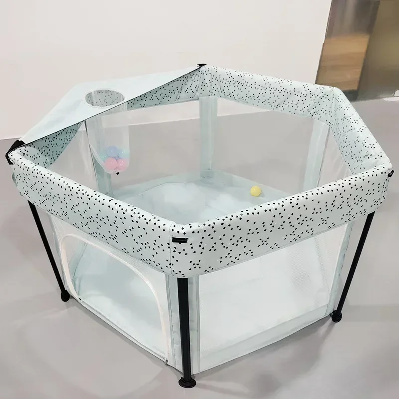 Portable Lightweight Mesh Baby Crib Indoor Child Protective Fence Baby Playpen