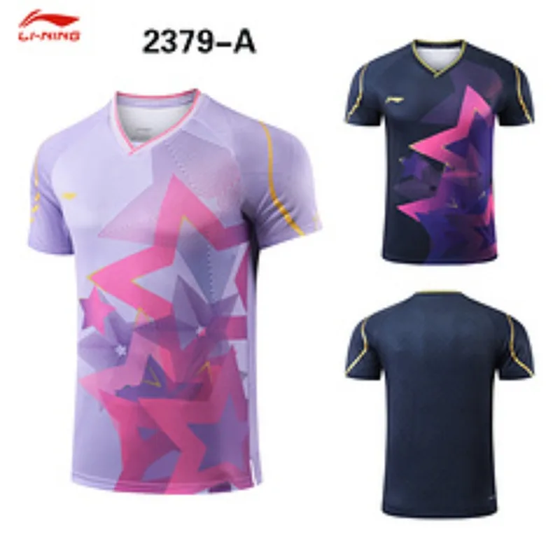 New national team Malone table tennis suit set for men's short sleeved sportswear, quick drying and breathable