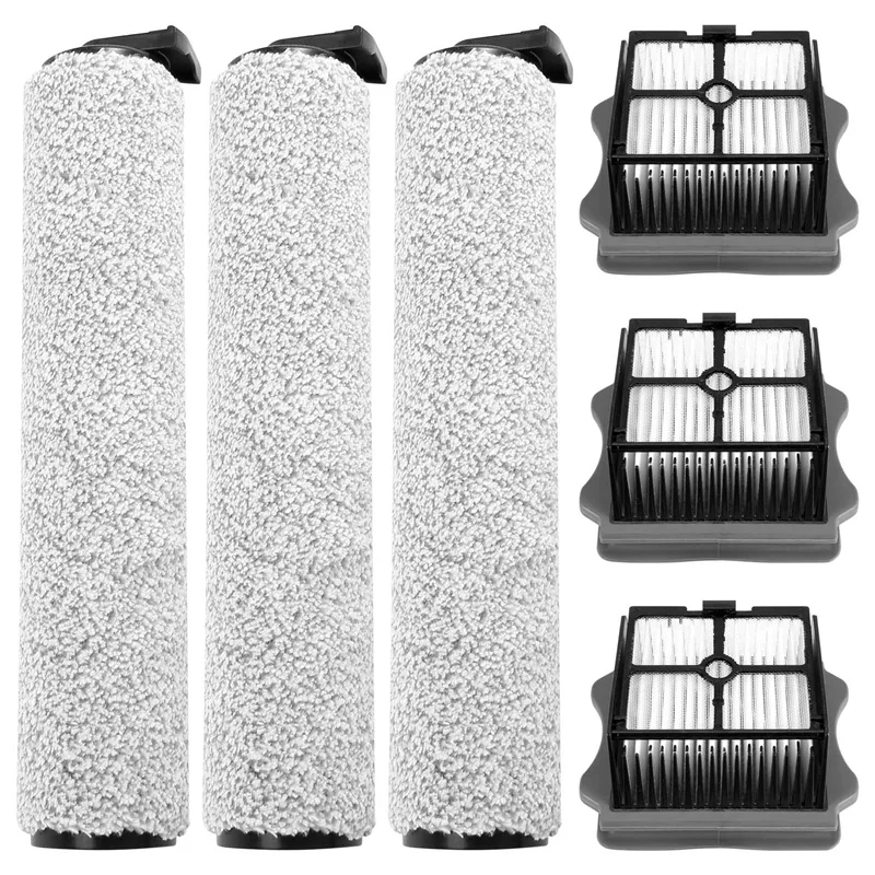 

Replacement Roller Brush And Filter Kit Compatible For Tineco Floor One S3 And Ifloor 3 Cordless Wet Dry Vacuum