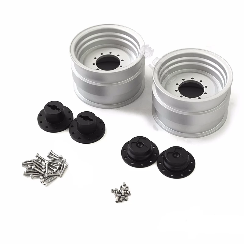 Tires Tyre Wheel Hub Rims for 1/14 Lesu Model Aoue-BL71 Two-head Busy Loader Rc Hydraulic Model Diy Upgrade Parts 4