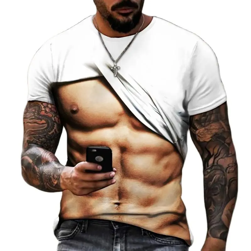 

3D Printed Graphics T Shirts Men Fashion Harajuku Fitness Athleisure Harajuku Long Sleeve O Neck T Shirts Streetwear