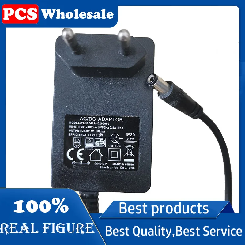 Original YLS0241A-E260060 Power adapter 26V600MA vacuum cleaner charger DC5.5*2.1mm interface