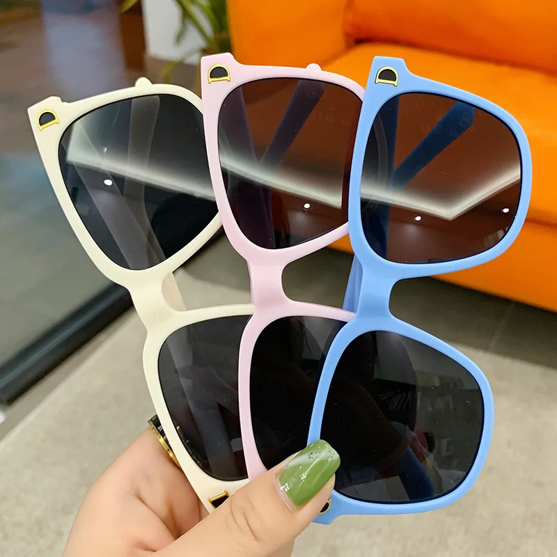 New Kids Fashion Sunglasses Square Polarized Sun Silicone Flexible Children Glasses Vintage Boys Girls Shades Eyewear_voghion.com