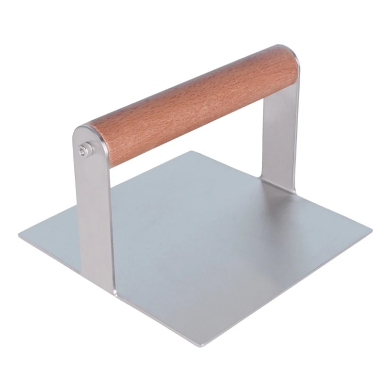 

Handheld Burger Press Pie Maker Stainless Steel Square Burger Smasher M76D