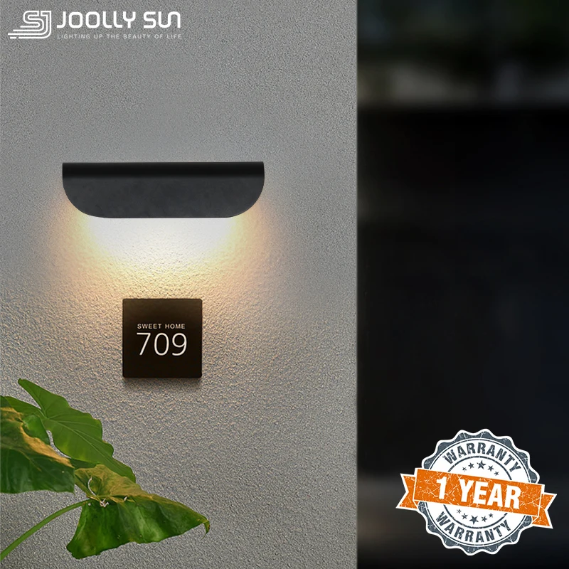 

Joollysun Wall Light Outdoor Wall Lamp Waterproof Modern LED Lighting for Gate House Number Yard Fence Decoration Sconces