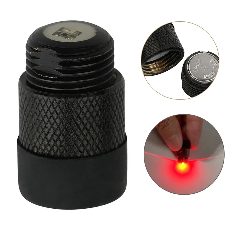 Archery Bore Sight 1PCS Mini Push-type Aiming Light Red Adjustable 3/8-32 Thread 9mm For Archery Shoot