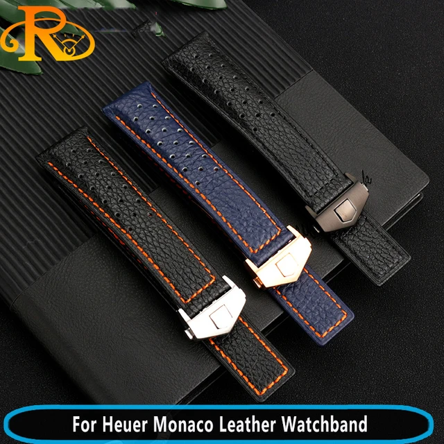 For TAG Heuer Monaco Watchband CAW211M 211P CAW211R 211T breathable 22mm  Genuine Leather band Men's Folding buckle wrist strap - AliExpress