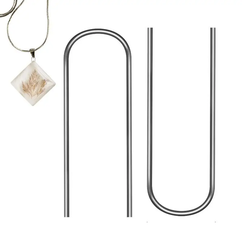 

High Temperature Jump Rings U Shaped Nichrome Wire Jump Rings Ornament 100 Pieces U Shaped Hanger Hooks For Christmas Ornaments