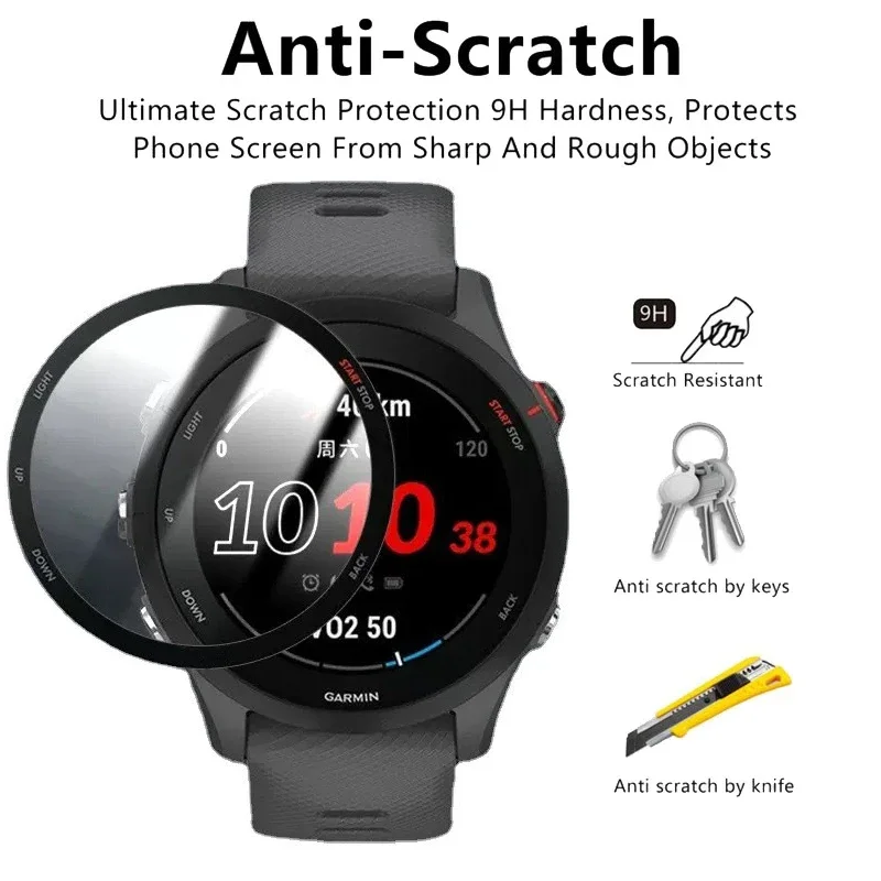 Premium Soft Tempered Glass Screen Protector Film for Garmin Forerunner