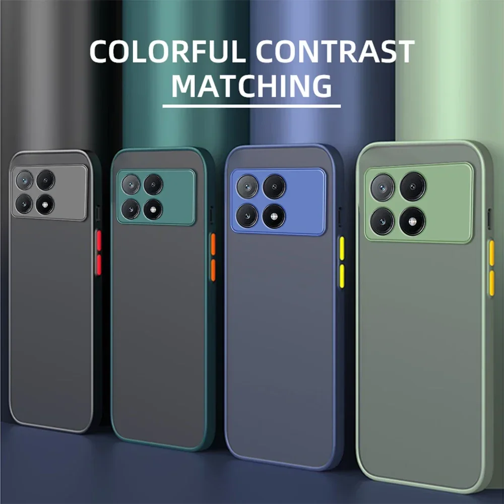 Shockproof Armor Matte Case with Soft Bumper and Hard Cover