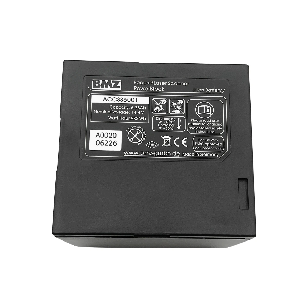 Batteria Scanner Laser 3D Faro Focus Per Faro X120 S20 X330 Trimble Tx5 Accss6001