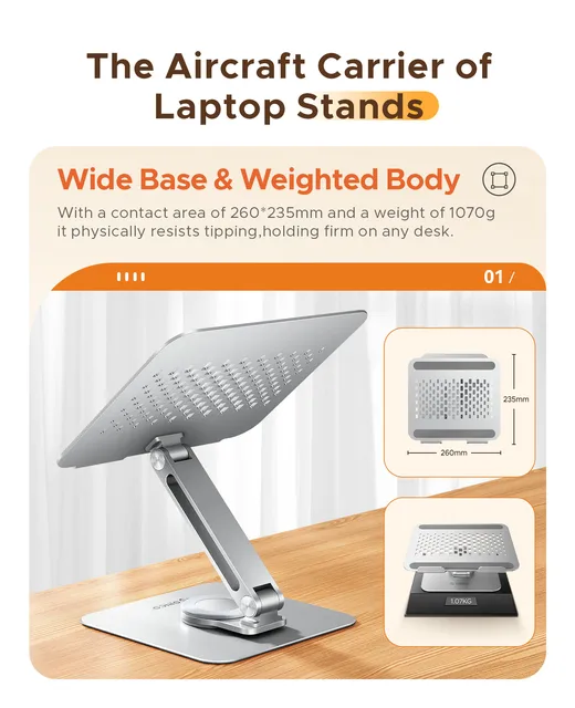 ORICO Foldable Laptop Stand Aluminum Alloy