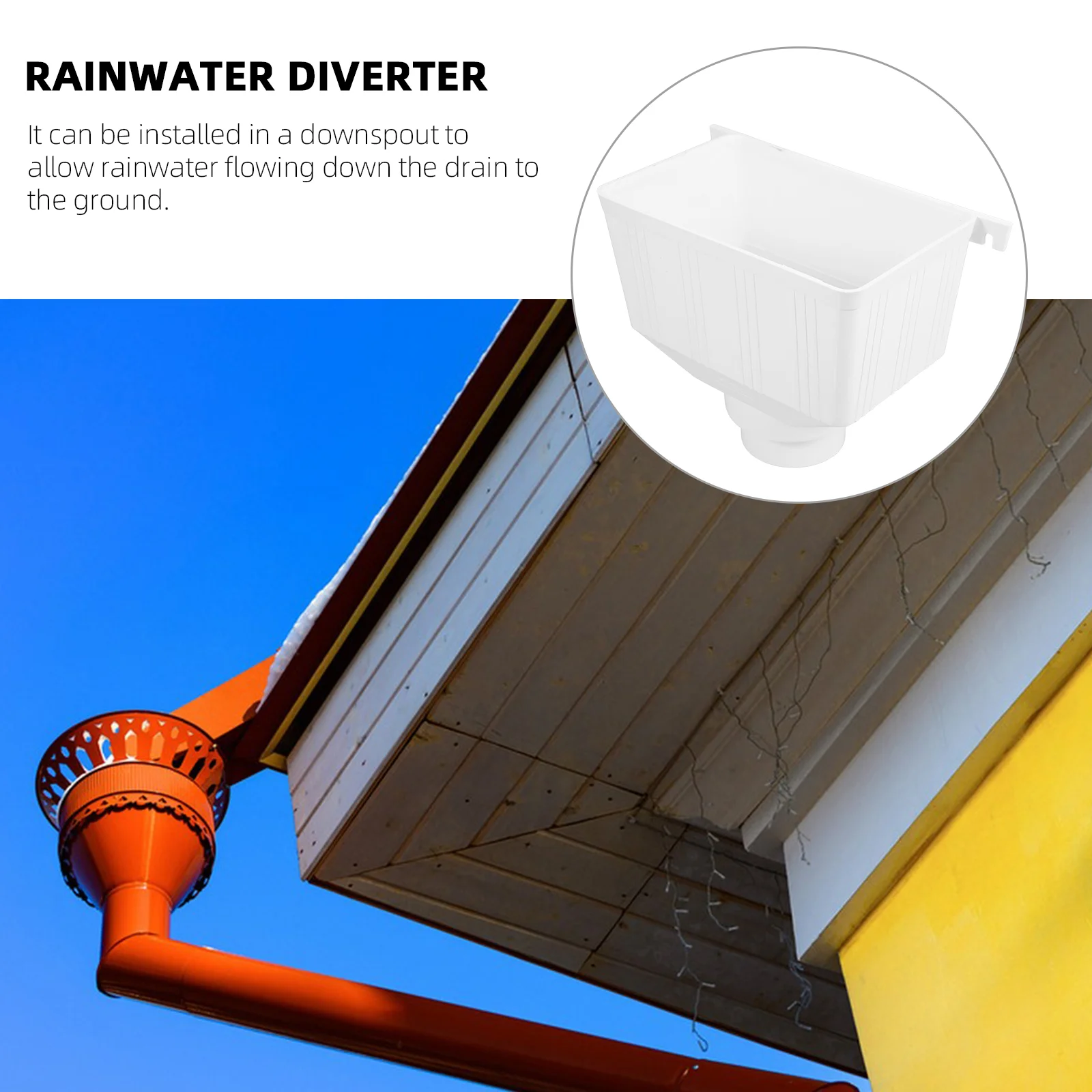 Pvc Drainage Pipe Downspout Connector Rainwater Gutter Diverter Outdoor Plumbing Downspouts Accessories System
