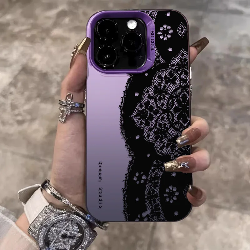 Elegant Lace Design Phone Case - Premium Protection Cover