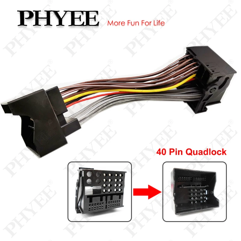 40 핀 Quadlock 확장 어댑터 케이블 플러그 플레이 배선 하네스 BMW C..