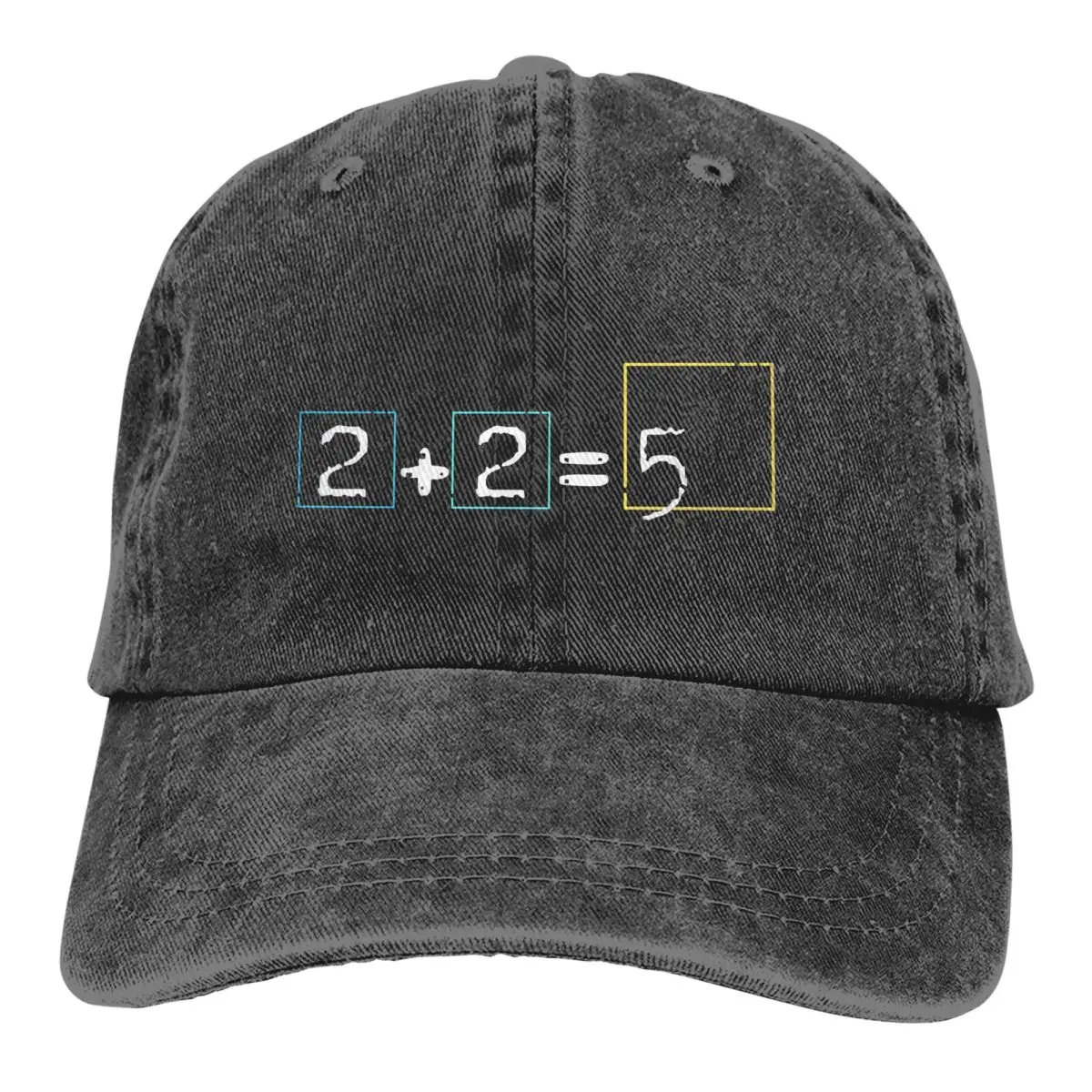 

Washed Men's Baseball Cap 2+2=5 Radiohead Inspired Trucker Snapback Cowboy Caps Dad Hat Radiohead Rock Golf Hats