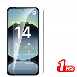 Premium Tempered Glass Camera Lens and Screen Protector for RedmiNote 14 - HD Clarity and Protection Against Scratches (Only 1 Front Glass)