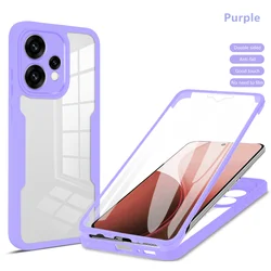 Shockproof Full Body Protective Case with Screen Protector for OPPO Reno15 Pro Max (Purple)