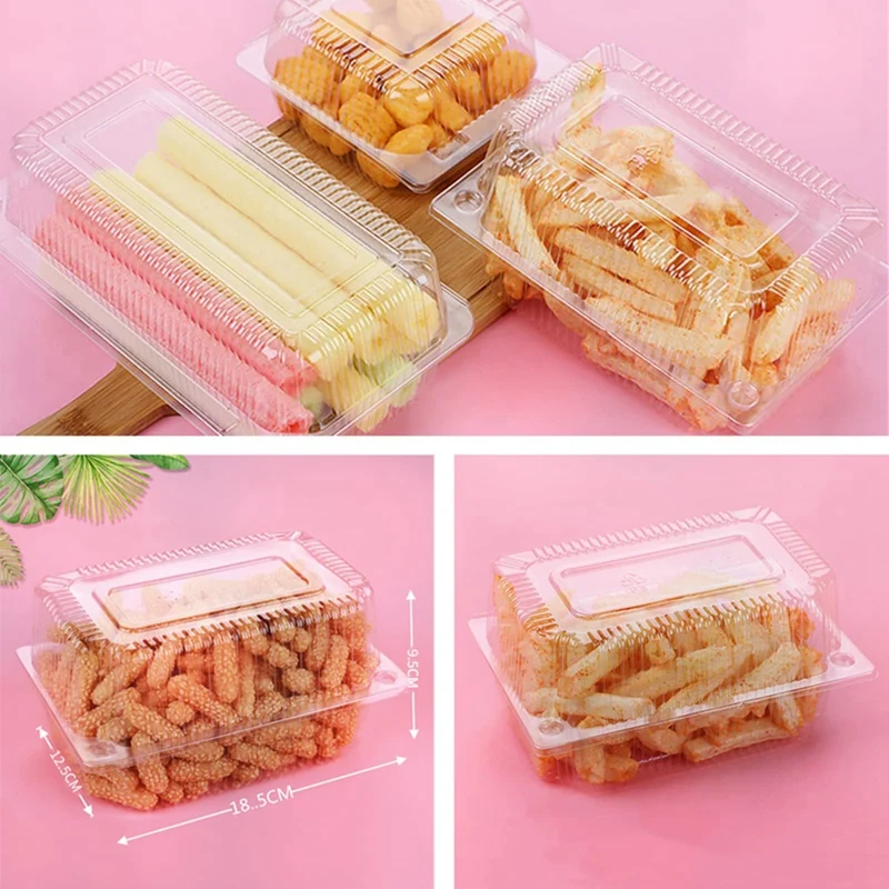 100 Pieces Cake Slice Boxes Individual, Cake Boxes For Portions, 7.3 Inch Food Takeaway Containers For Muffin,Salad