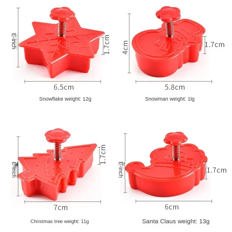 3D Christmas Cookie Printing Mold For Baking