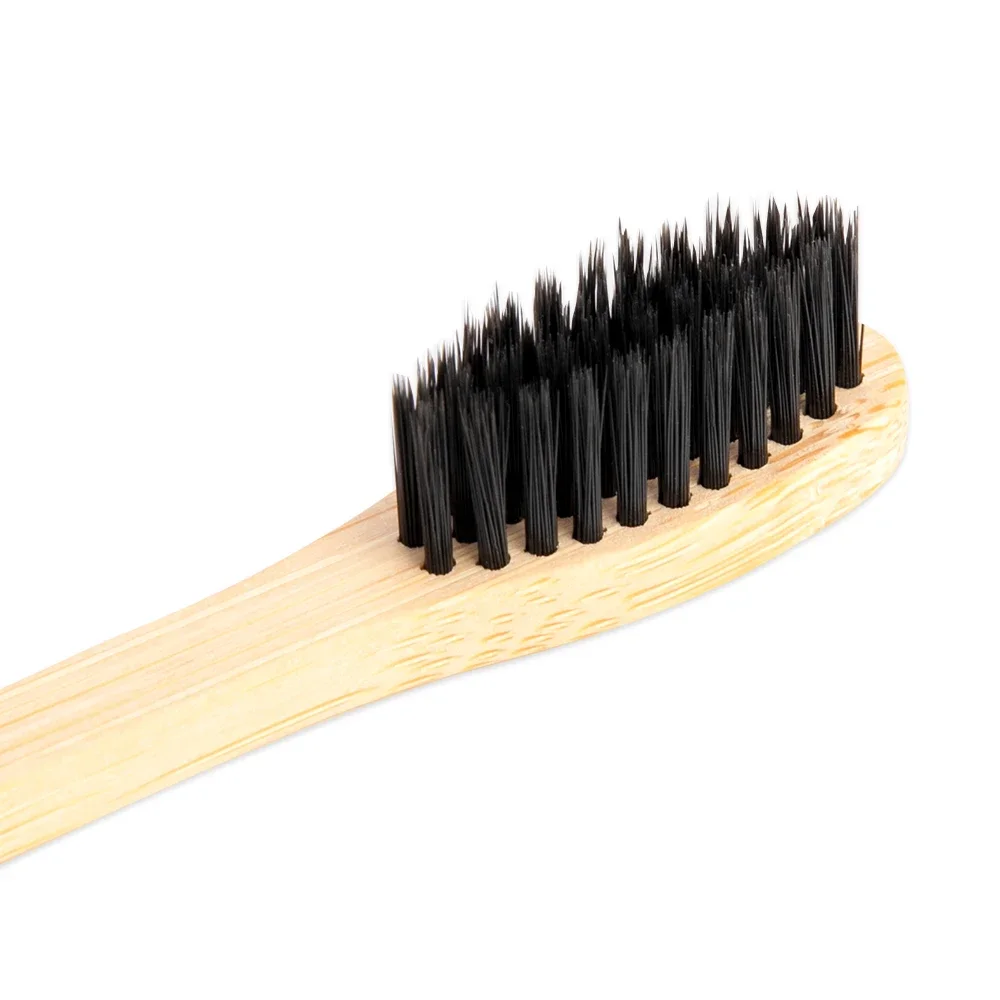 Bamboo Toothbrush Eco-Friendly Product Vegan Tooth Brush Rainbow Black Wooden Soft Fibre Adults Travel Set For Oral Care
