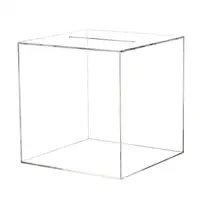 Transparent Bank Box Durable Acrylic Saving Money Box Transparent Piggy Bank Cube Saving Coins Storage Box Money Saving 12cm 2