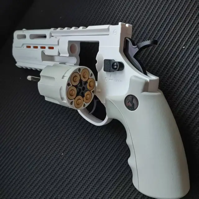 Continuous Firing Tactic Revolver Automatic Pistol 357  Mechanical Soft Dart Bullet Toy Gun CS Outdoor Weapon for Kid Adult 2