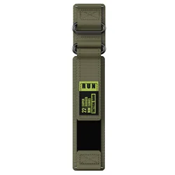 Versatile 22mm Hook and Loop Nylon Watch Strap - Premium Sports Wristband - 22mm (Army green)