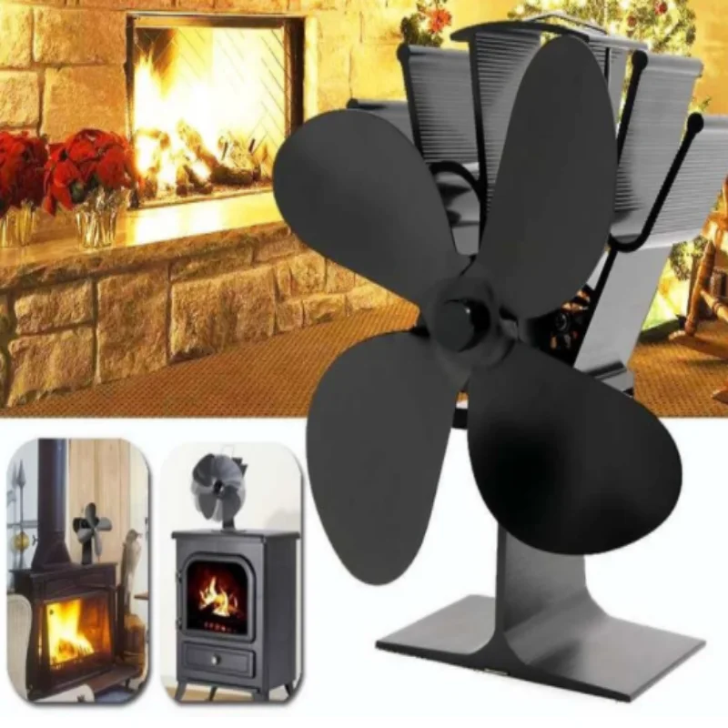 4/5/7 Blade Fireplace Fan Non-Electric Fan Wood Stove Heat Powered Silent Operation Thermoelectric Eco Fans For Home Burner