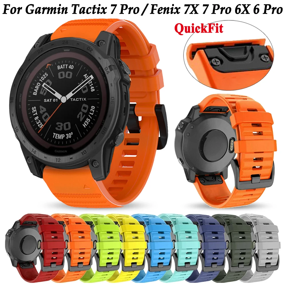 Garmin Fenix Correa Para 7/6/5 Silicona Suave 22mm Ajuste