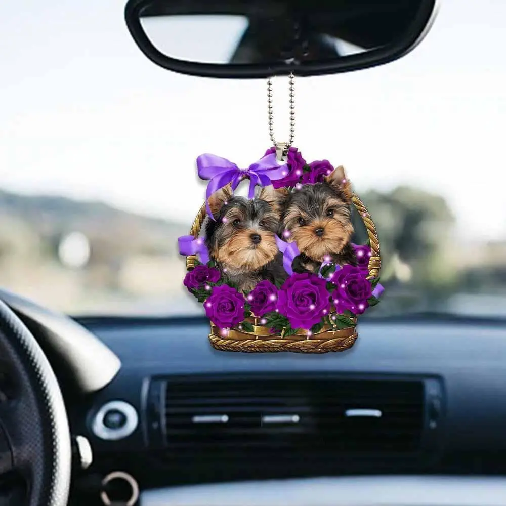 Animal Car Pendant Mirror Hanging Ornament Home Wall Cute Pets