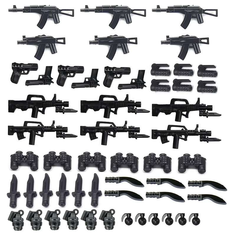 Militärische Bausteine Kompatibel Solider Mini Action-figuren Waffen Pistolen Geschenke Ausrüstung Zubehör Set MOC Mini Ziegel Spielzeug – Detail 8
