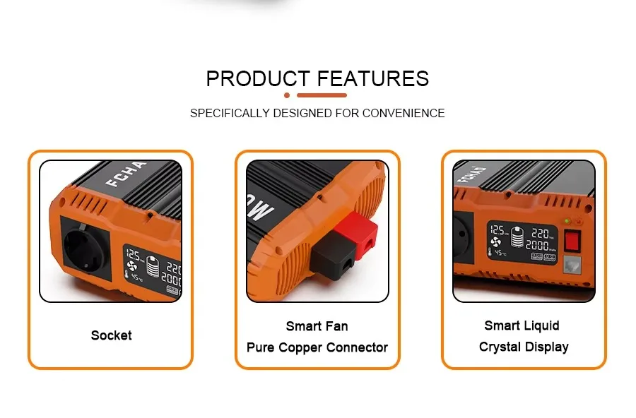 3000W Pure Sine Wave Power Inverter with Remote Control | Dc 12V to Ac 220V/230V 50Hz | 1500W Continuous | For Home, Car, Rv, Office