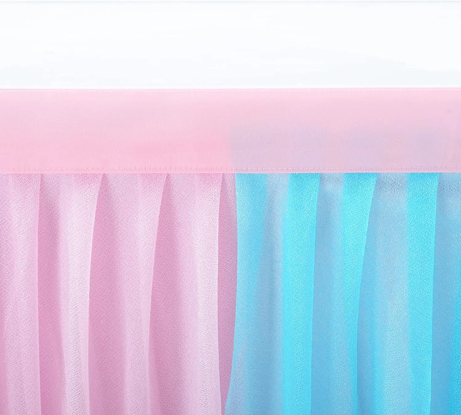 Pink and Blue Table Skirt Tulle Tutu Table Cloths Cover for Baby Shower Birthday Party Dessert Buffet Banquet Table Decorations 5