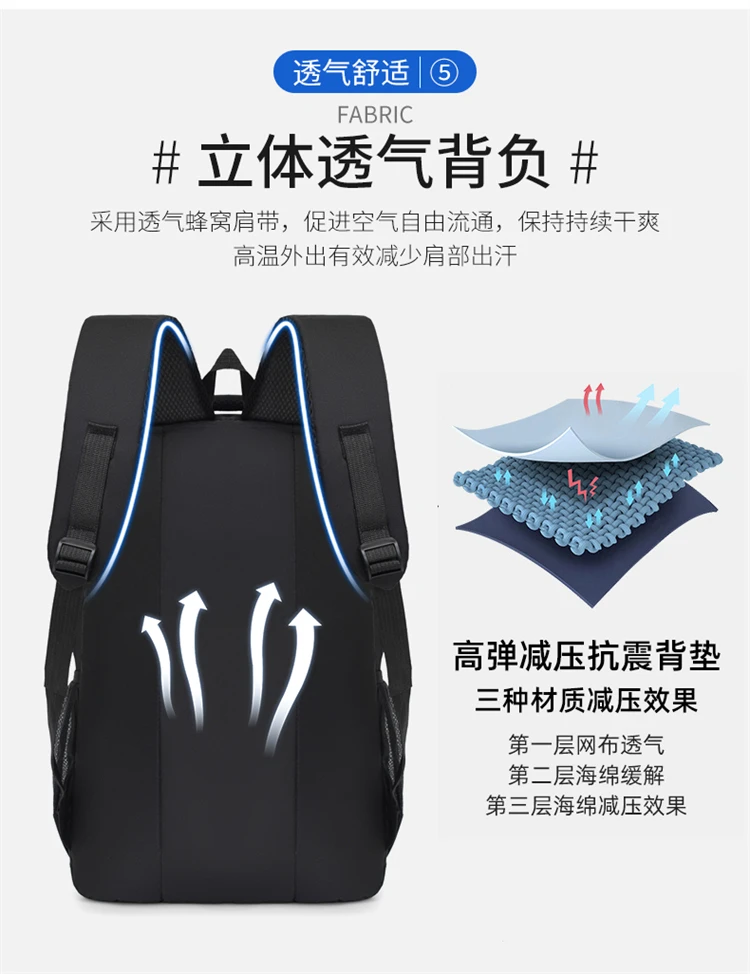 Large Capacity Multifunction Backpack for Men Business Laptop Bag School Travel Bag Lightweight and Stylish Commuter Backpack