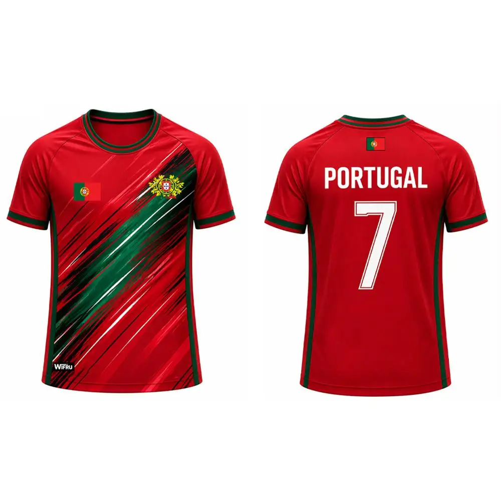 Portugal Print Men's Football Jersey 2026 Breathable Quick-drying Sports T-shirt Unisex Summer Casual Fan Gift Tops_voghion.com
