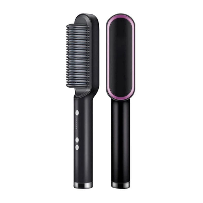 Hair Straightener Combs 2 In 1 Hot Comb Professional Multifunctional Fast Heating Anti-Scald Styler Tools EU Plug