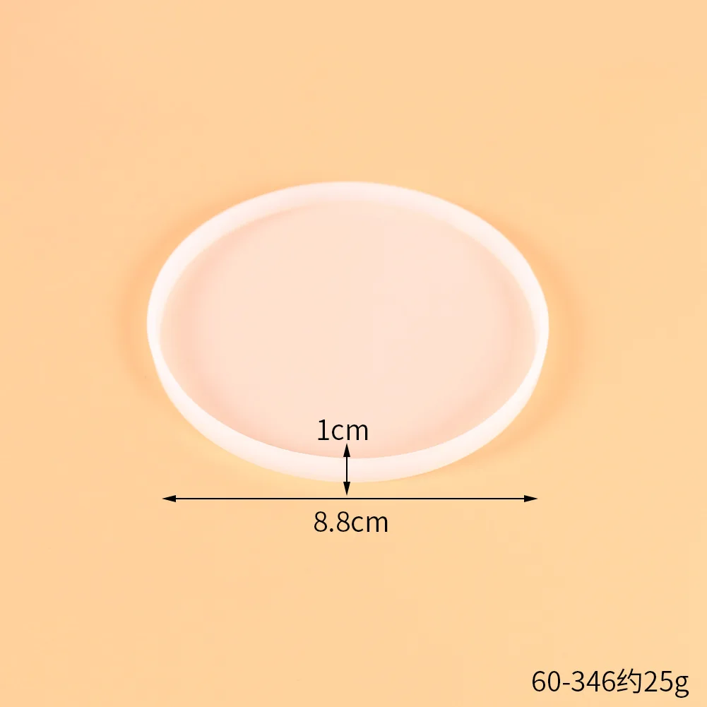Clear Round Oval Coaster Mold for DIY Crafting and Fluid Art