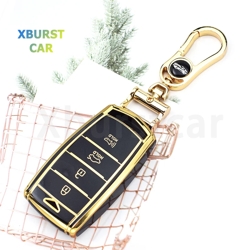 4 Bottons Auto Key Fob Shell Protector Per Hyundai 2020 Genesis G70 G80 Eq900 G90 Tpu Car Smart Key Case Cover Accessori