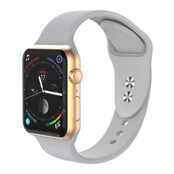 Premium Silicone Smartwatch Wristband Bracelet, Ultra-Durable and Comfortable for 38mm-40mm-41mm S-M (Cloudy grey)