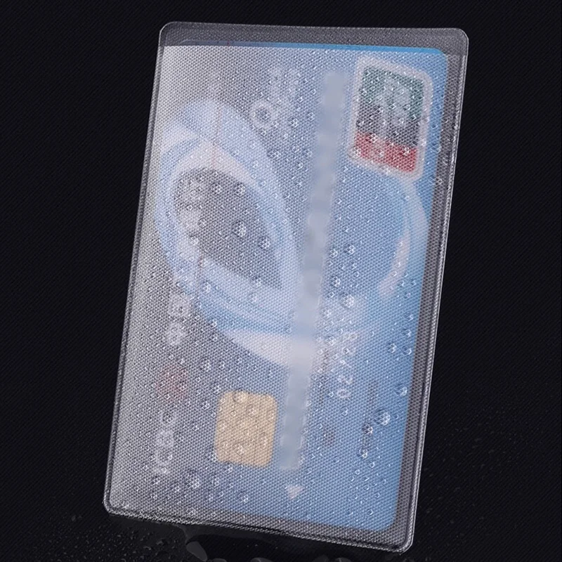Card Holder Wallet Card Holder Credit Card Holder 1-50pcs PVC Cards Protector Frosted Transparent Credit ID Card Cover Anti-magnetic Holder Postcard Container Storage Bags Case
